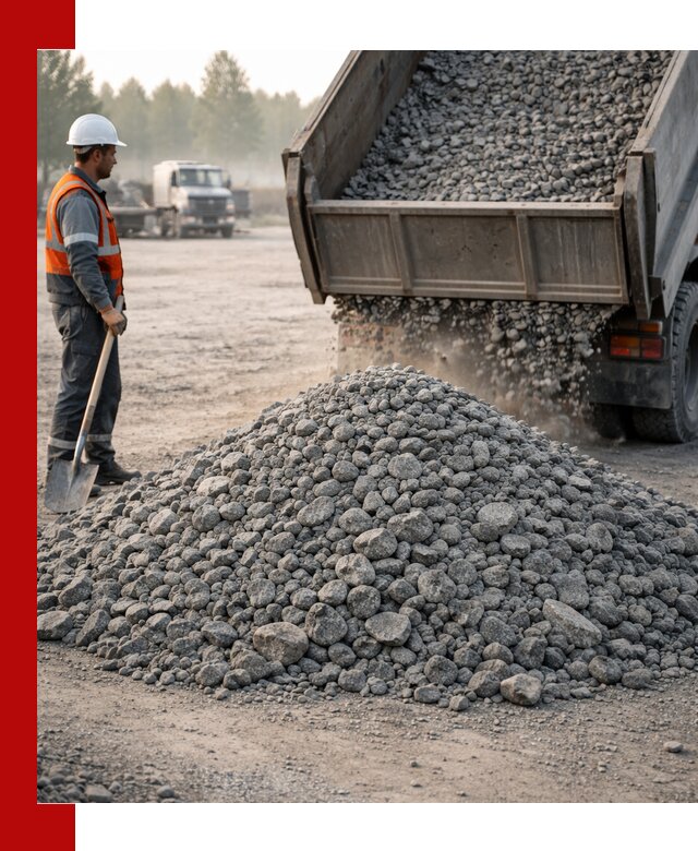 Гранитный щебень фракции 100–201 для строительства в Димитровграде