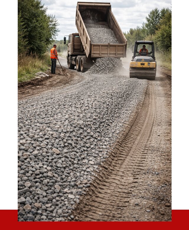Щебень для отсыпки дороги в Димитровграде от 2782 р. ПРОНЕРУДДмт