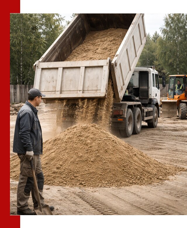 Доставка и продажа песка с разгрузкой в Димитровграде