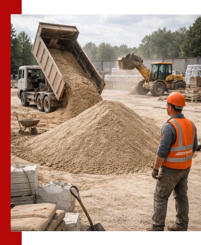 Доставка строительного песка с самосвалом в Димитровграде