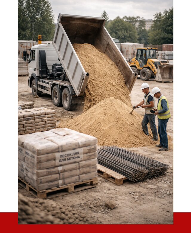 Песок для бетона в Димитровграде от 2576 р. с доставкой, ПРОНЕРУДДмт