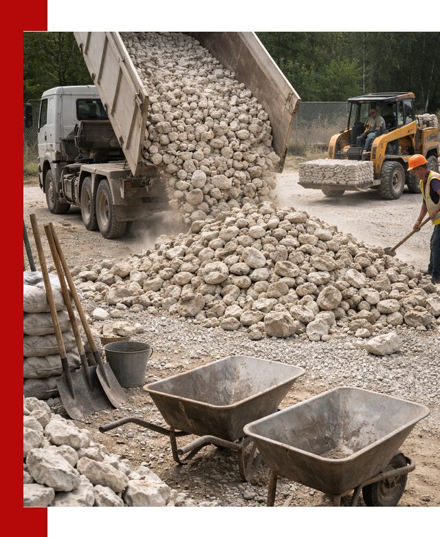 Доставка и продажа бутового известнякового камня в Димитровграде