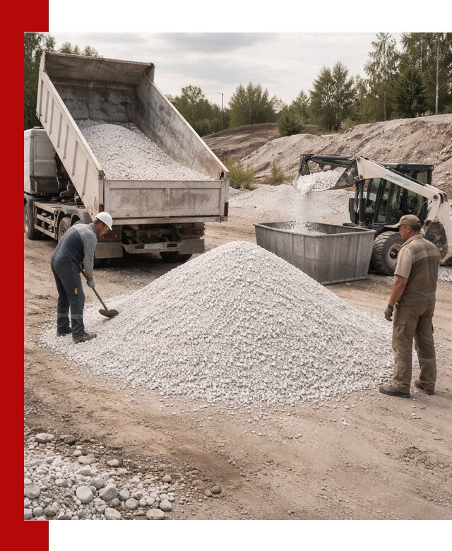 Доставка и продажа белой мраморной крошки в Димитровграде