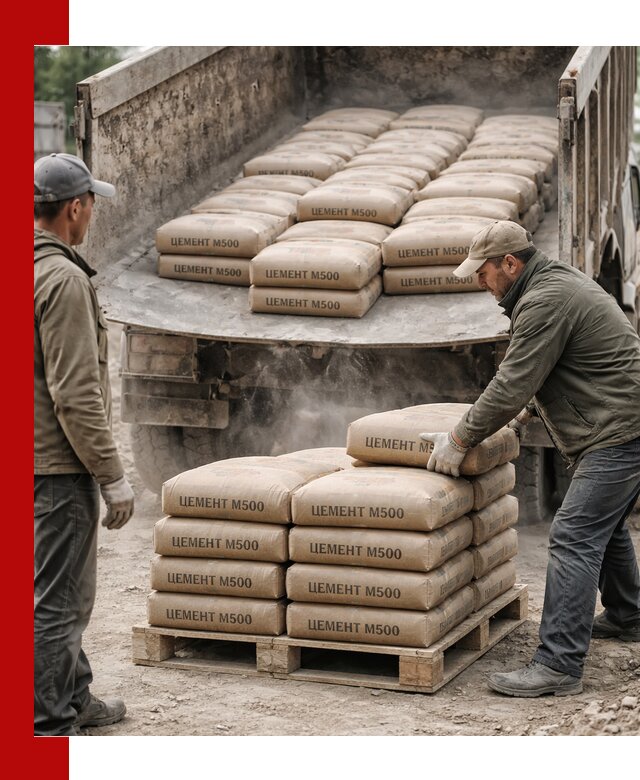 Цемент М500 с доставкой самосвалом в Димитровграде