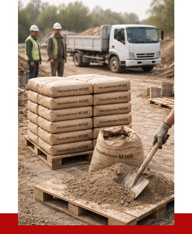 Пескобетон М300 в Димитровграде с доставкой от 4791 р. за куб | ПРОНЕРУДДмт
