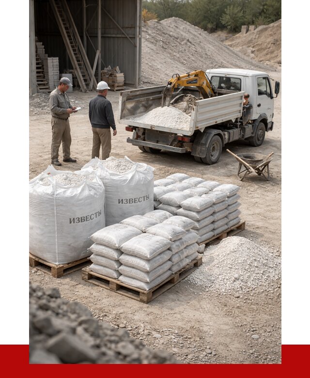 Известь строительная в Димитровграде с доставкой от 4327 р. | ПРОНЕРУДДмт