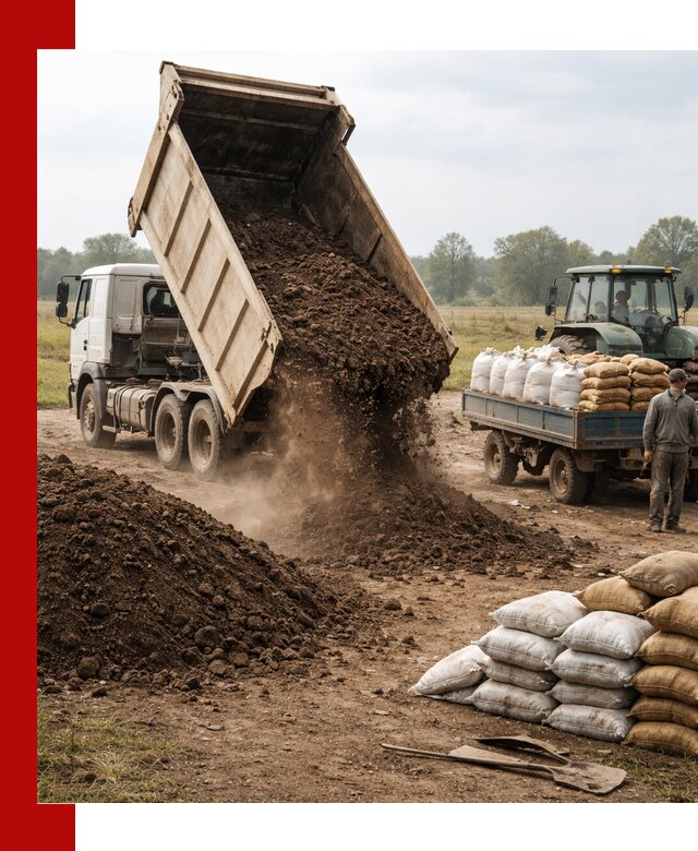 Доставка грунта и удобрений оптом в Димитровграде для сельхоз и строительства