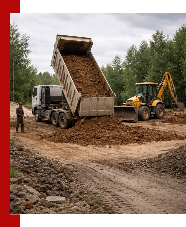 Доставка суглинка самосвалами в Димитровграде подсыпка и планировка