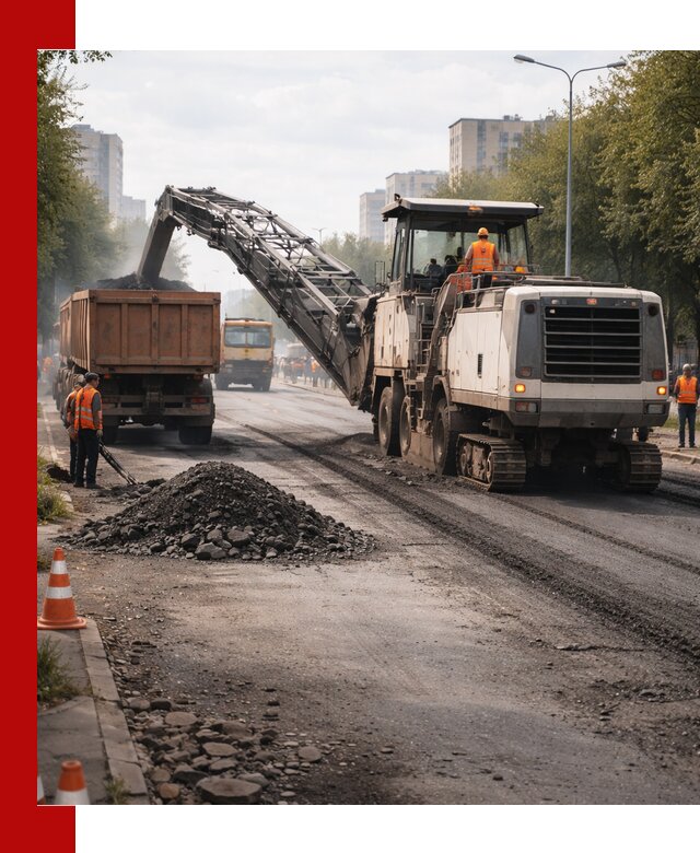 Фрезерованный асфальт в Димитровграде — удаление и вывоз старого покрытия