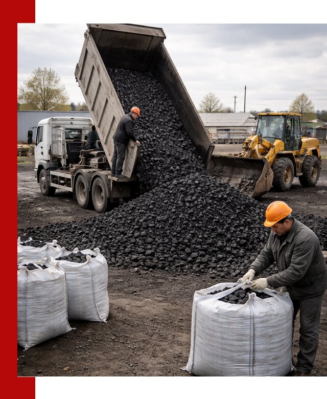 Доставка каменного угля в Димитровграде оптом и в розницу