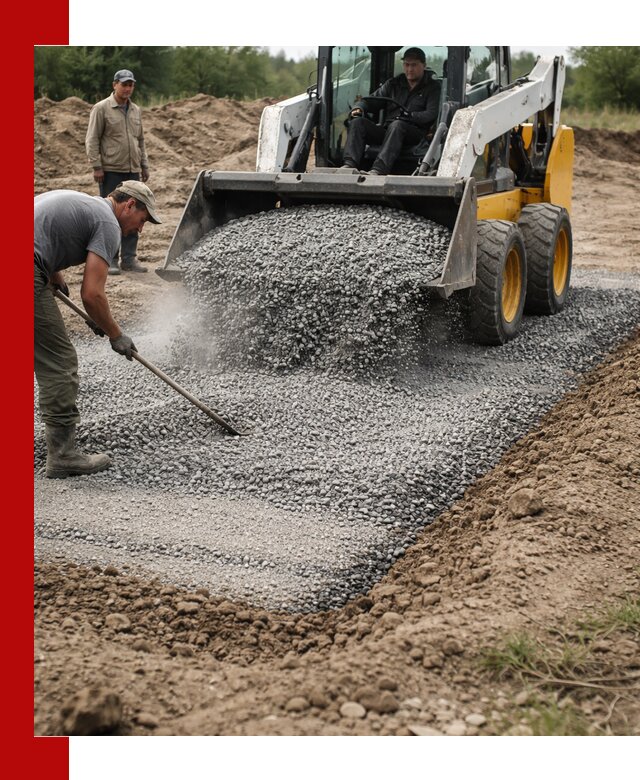 Устройство щебеночной подушки в Димитровграде для дорог и фундаментов